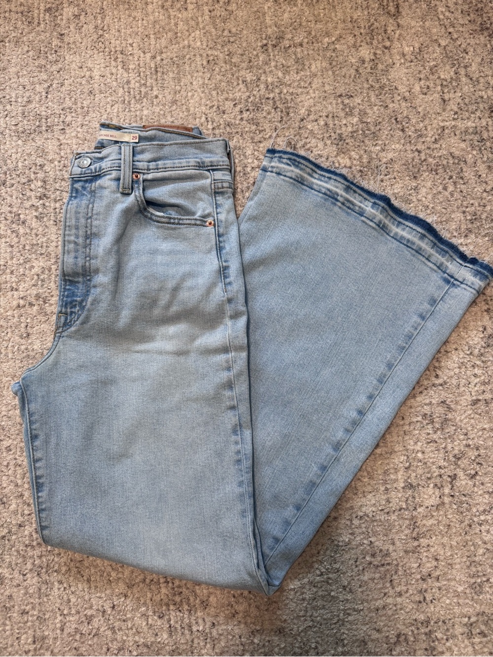 Levi's Light Blue Ribcage Bell Jeans